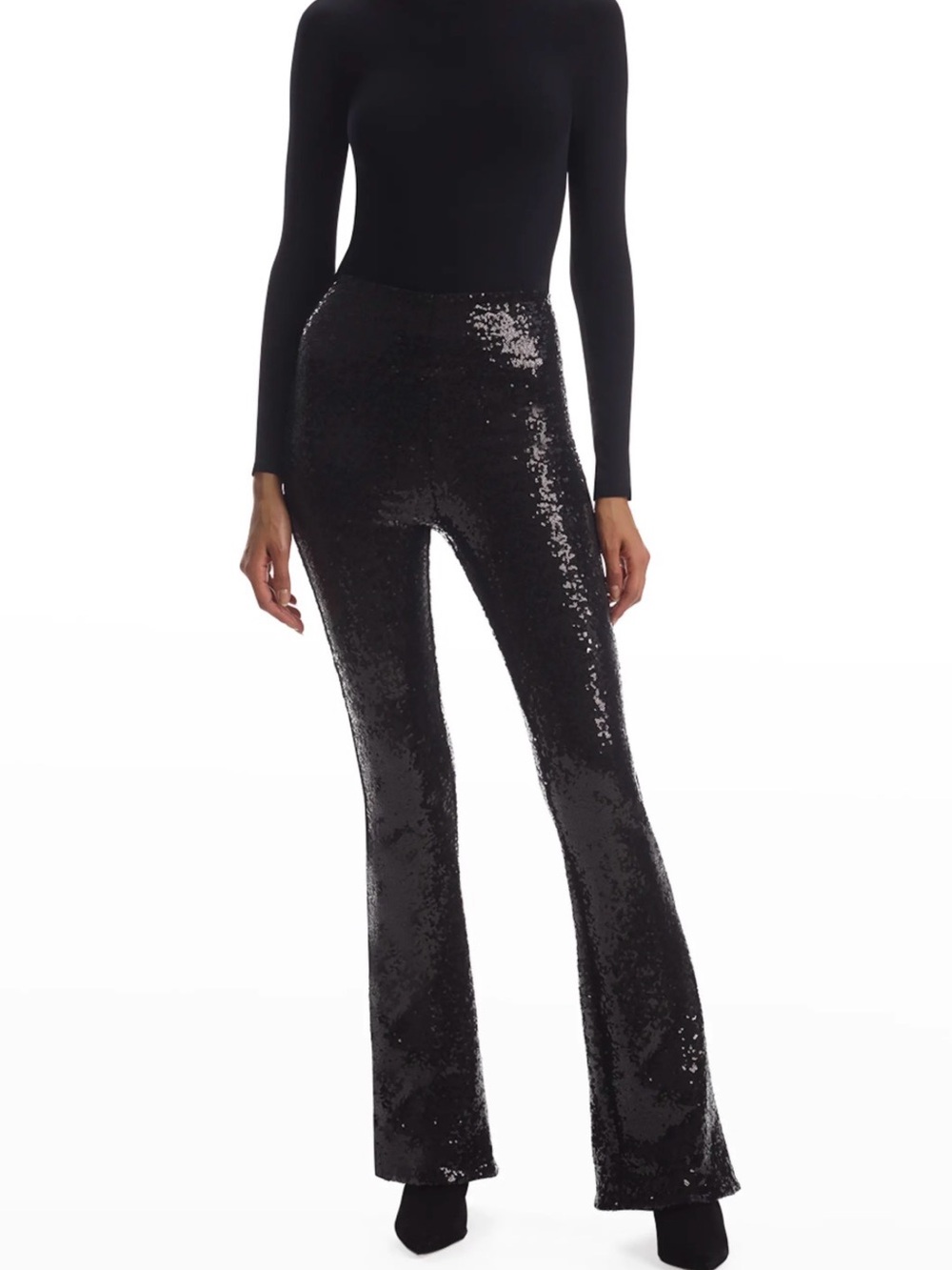 Commando Black Sequin Flare Pants